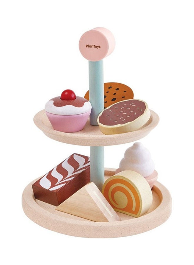 Wooden Bakery Stand Set 15.7 x 15.7 x 19.4cm