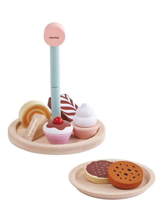 Wooden Bakery Stand Set 15.7 x 15.7 x 19.4cm