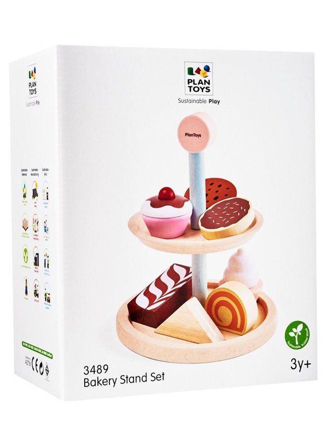 Wooden Bakery Stand Set 15.7 x 15.7 x 19.4cm
