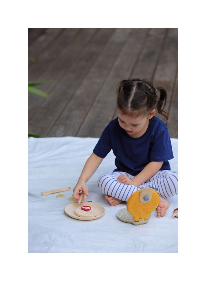 Wooden Waffle Set 15.1 x 13 x 4.7cm