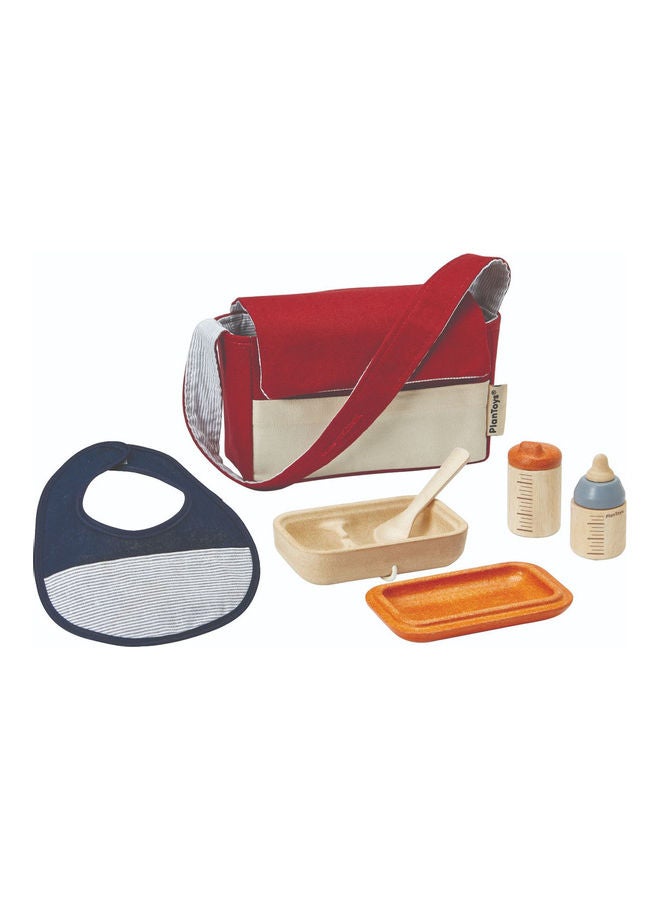 Wooden Doll Feeding Set 17.5 x 7 x 10.5cm