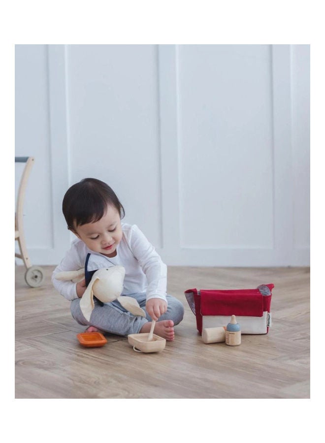 Wooden Doll Feeding Set 17.5 x 7 x 10.5cm