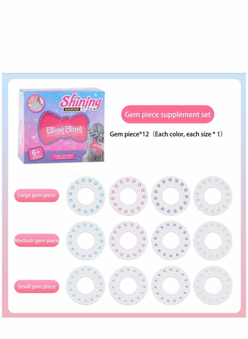 Blingbling Hair Gems, Ultimate, Radiance, Glam Collection, Comes with Styling Tool, 180 Gems 4 Colors, Refill Rhinestone Sticker Tool Kit Rhinestones, or Nail Jewels