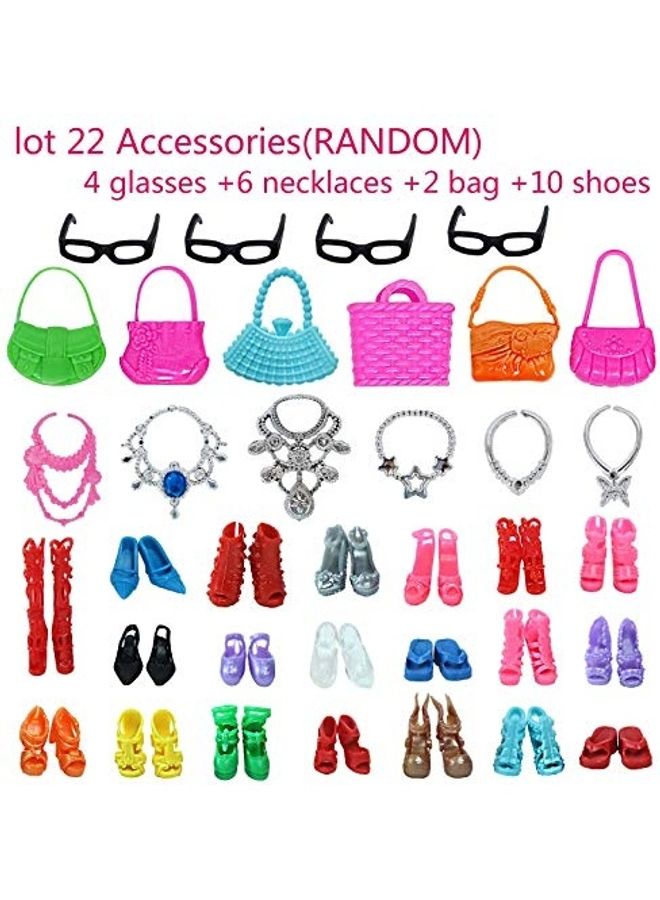 32-Piece Doll Clothes with Accessories Set 3.90 X4.70 X0.70inch