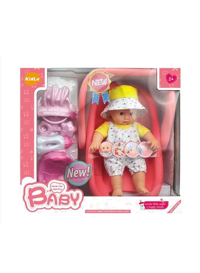 Cotton Body Vinyl Doll with Accessories