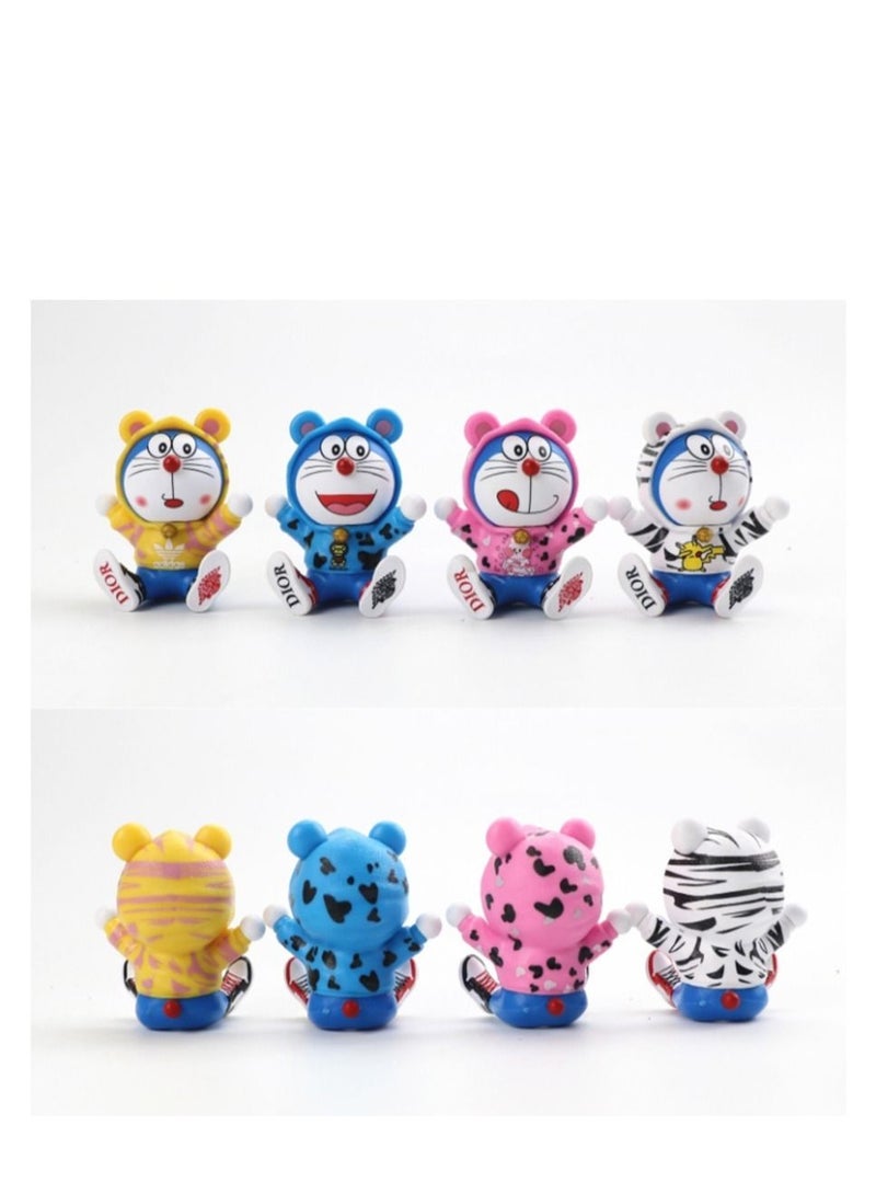 Q version of Doraemon, PVC character model, home office ornaments desktop decoration static statue collection souvenirs children's toys