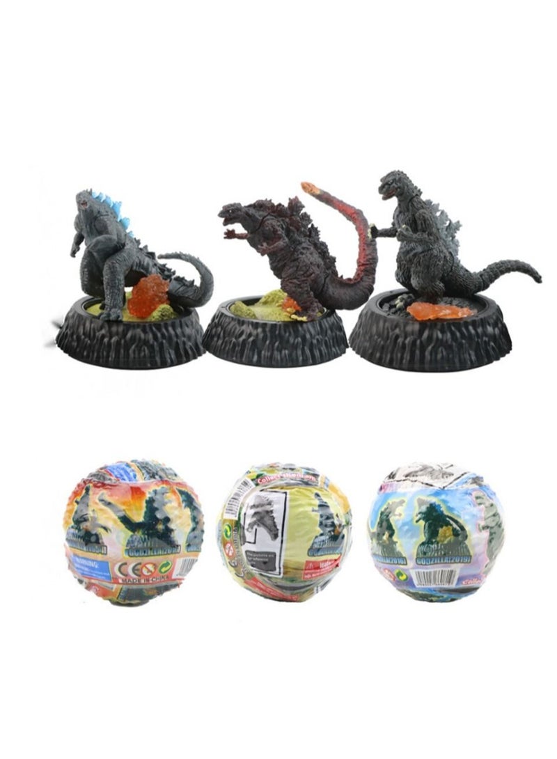 Q version of Godzilla, PVC character model, home office ornaments desktop decoration static statue collection souvenirs children's toys