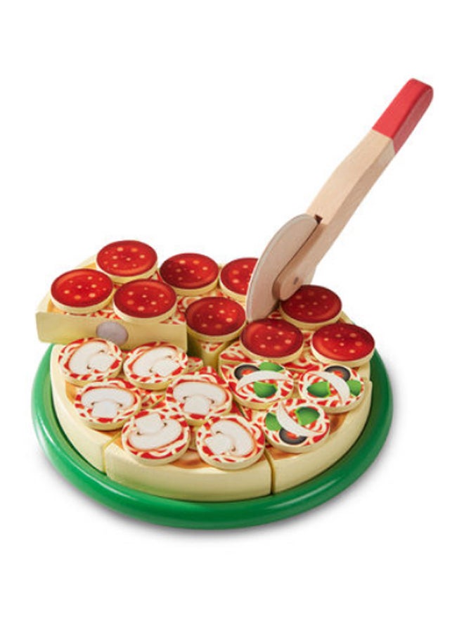 36-Pizza Party Wooden Play Food Set