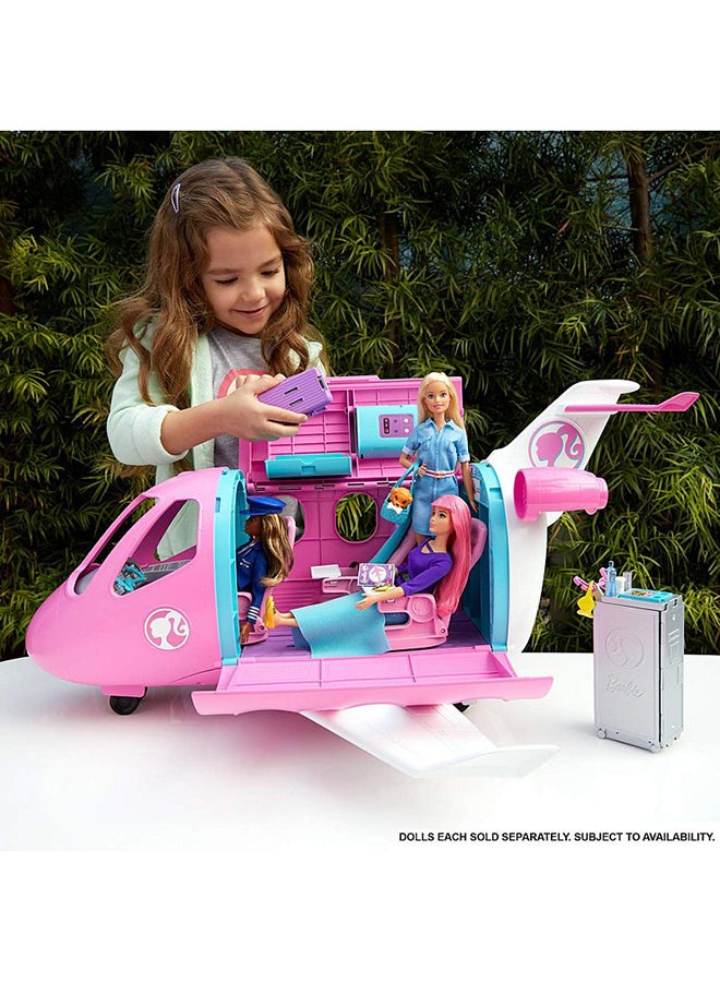 Barbie Vehicles Dreamplane Toy It Holds 2 Trays, Meals, Snacks And Drinks 9.5x22.25x10.49cm