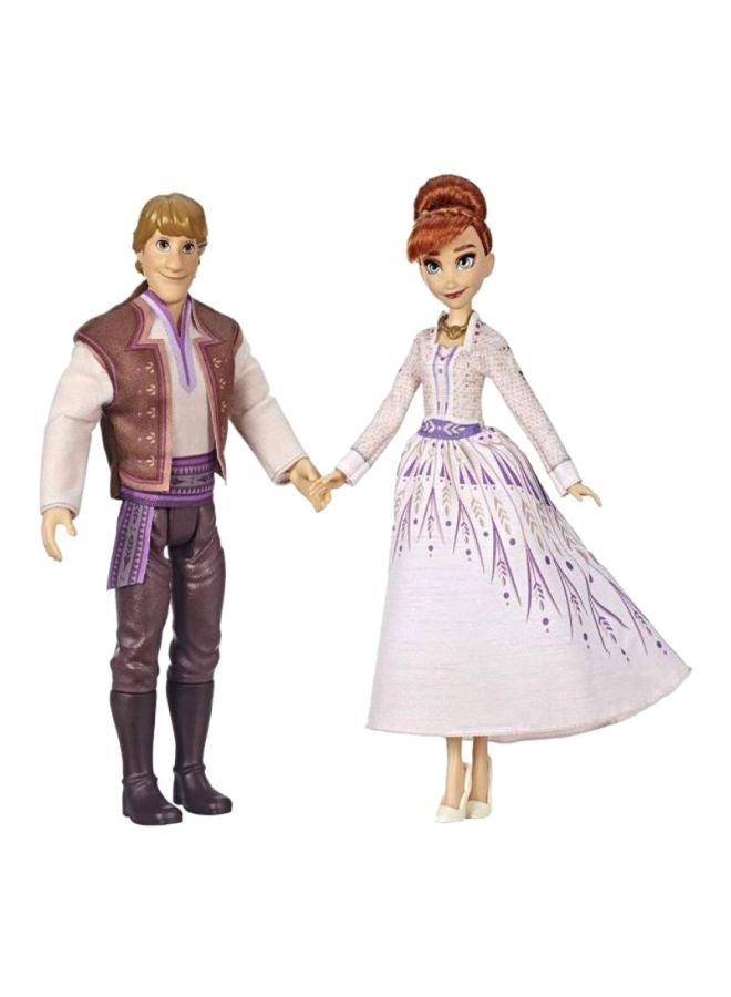 2-Piece Frozen 2 Anna And Kristoff Doll