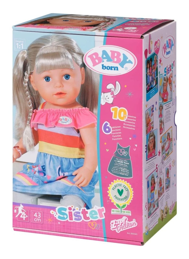 Soft Touch Sister Blonde Doll 43cm
