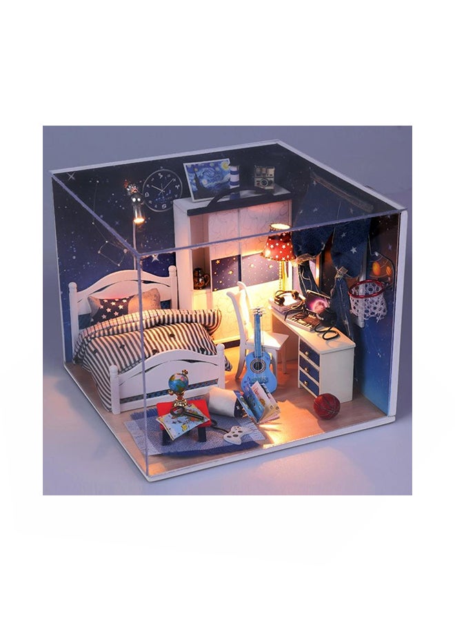 Blue Prince Dollhouse Miniature Diy House Kit Creative Room