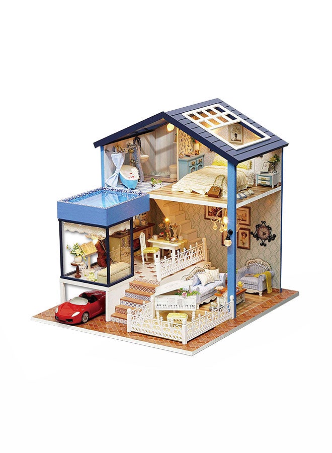 Seattle House 3D Puzzles Wooden Handmade Miniature Dollhouse Diy Kit