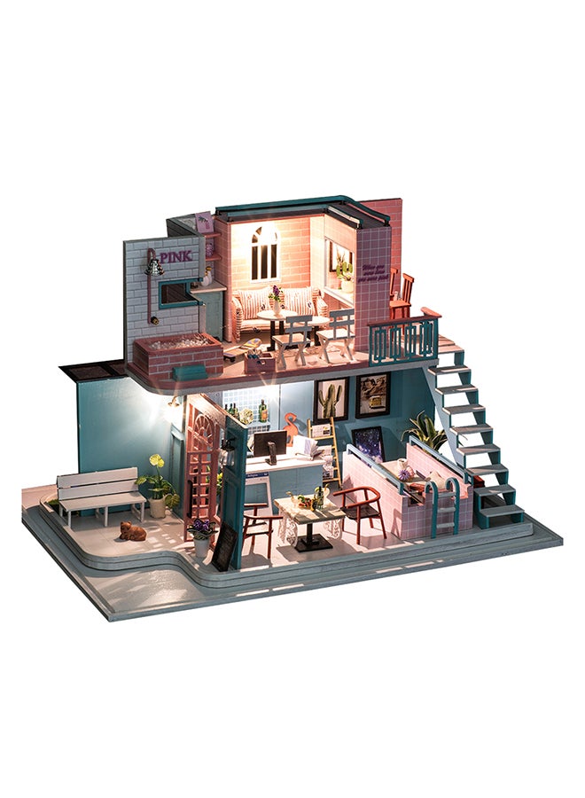 DIY Pink Cafe  Miniature Doll House