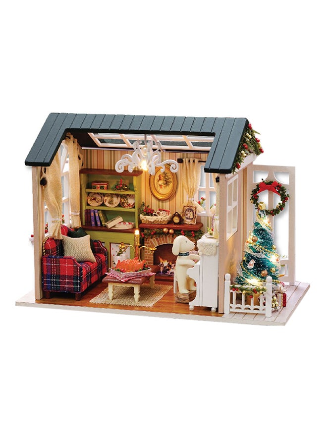 3D Wooden House Room Craft With Furniture Led Lights