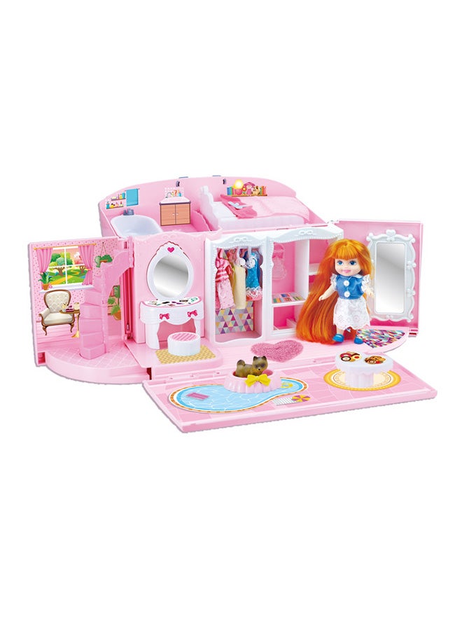 Durable Loving Fun Playing Non-Toxic High Quality Doll House Play Set For Kids 22x65x22cm