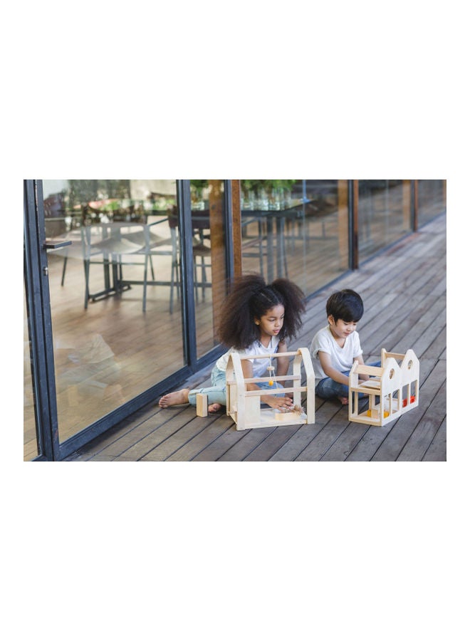 Wooden Slide N Go Dollhouse 36 x 24.5 x 32.4cm