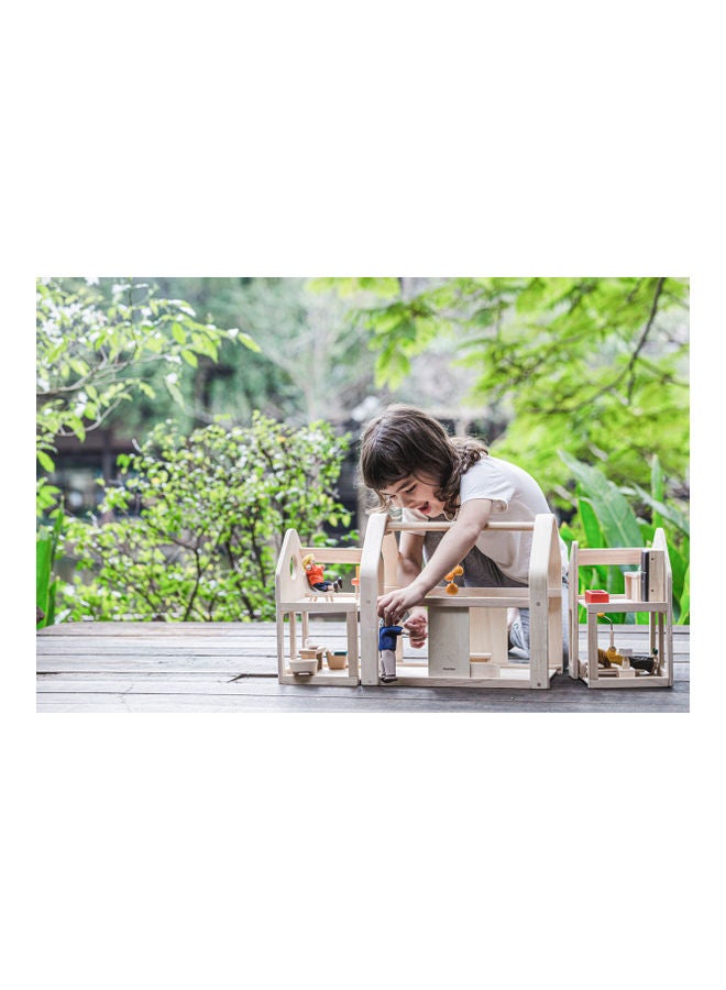 Wooden Slide N Go Dollhouse 36 x 24.5 x 32.4cm