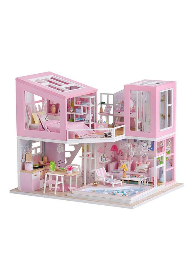 Dollhouse Miniature Furniture And Led Light 35x6.20x28cm