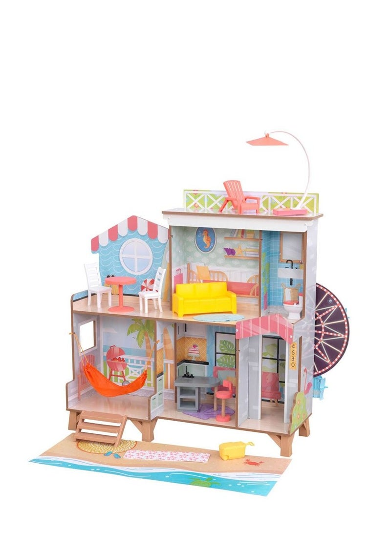 KidKraft Ferris Wheel Fun Beach House Dollhouse
