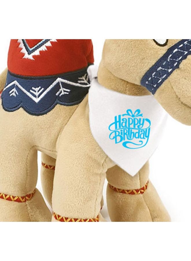 Camel Plush Toy With Happy Birthday Printed Bandana 18x15x8cm