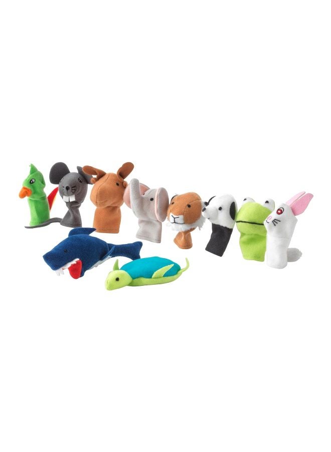 10-Piece Titta Djur Finger Puppet Set