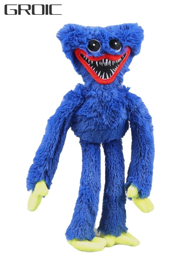 GROIC Poppy Playtime Huggy Wuggys Plush Toy Stuffed Doll 15.7 Inch Blue