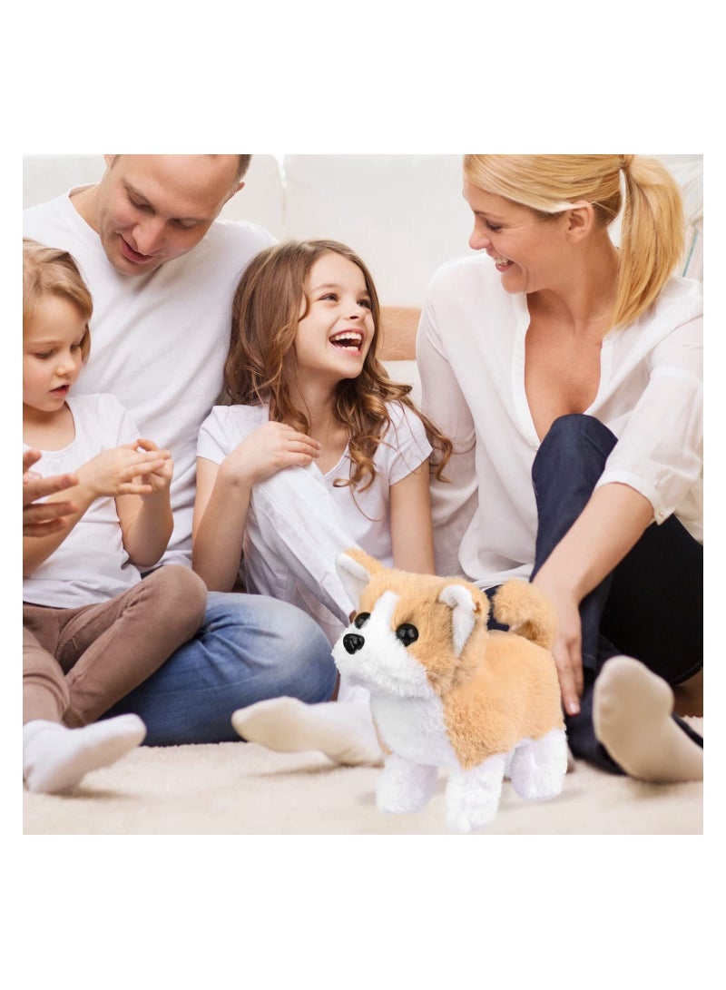 Plush Interactive Toy, Electronic Pet, Plush Golden Retriever Toy Puppy Electronic Interactive Pet Dog, Can Walking, Barking, Tail Wagging, Stretching, Companion Animal for Kids (Pastoral Dog)