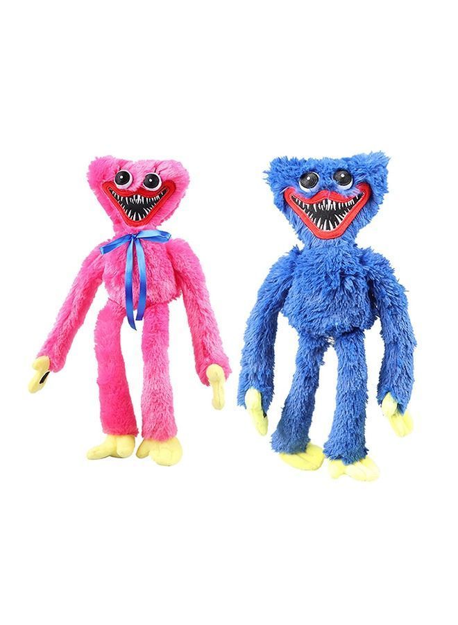 2 Pieces Poppy Playtime Huggy Wuggys Plush Toys Blue and Pink 40cm
