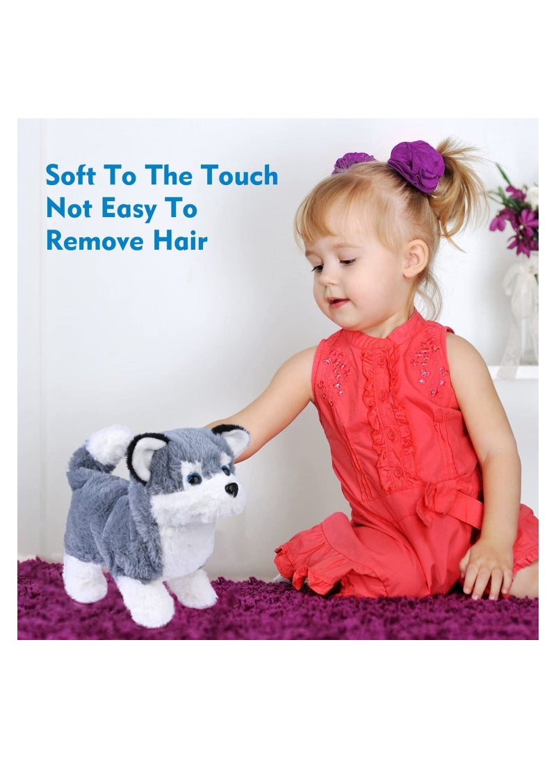 Plush Interactive Toy, Electronic Pet, Golden Retriever Toy Puppy Pet Dog, Can Walking, Barking, Tail Wagging, Stretching, Companion Animal for Kids (Alaska Dog)
