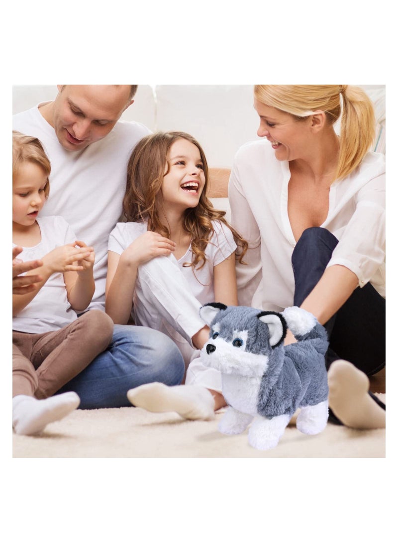 Plush Interactive Toy, Electronic Pet, Golden Retriever Toy Puppy Pet Dog, Can Walking, Barking, Tail Wagging, Stretching, Companion Animal for Kids (Alaska Dog)