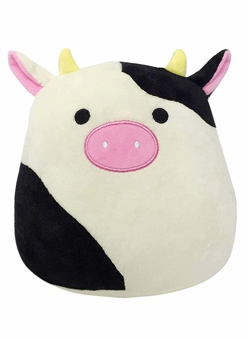 Pillow Black Cute Cow Plush Pillow, Cow Stuffed Animals, Pillows Cow Plushie Kawaii Cow Plush Stuffed Cow Pillow (20cm)