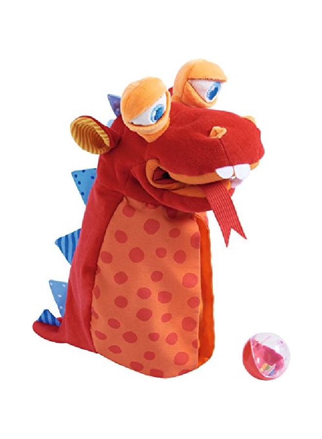 Haba Glove Puppet Eat It Up Dragon  Hand Puppet With Belly Bag To Eat Small Objects