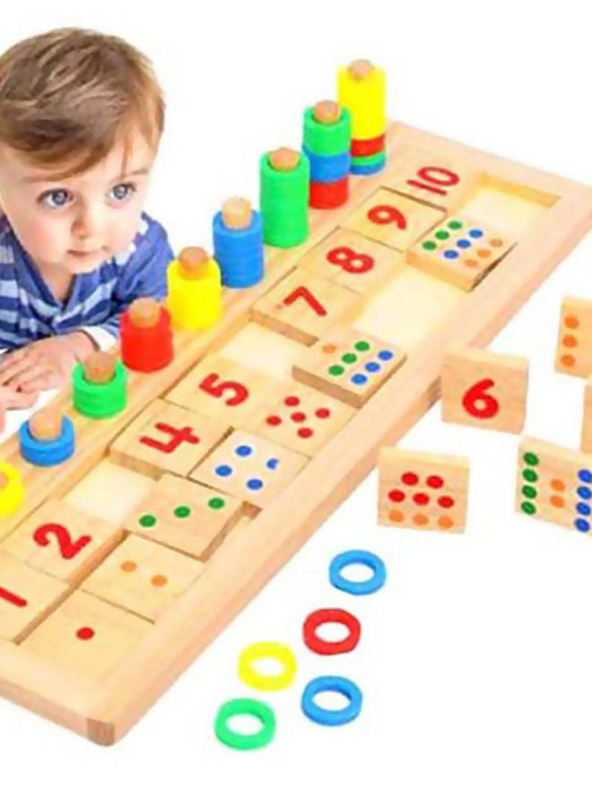 Wooden Counting Practicing Learning Toys 14.4x42x4.3cm