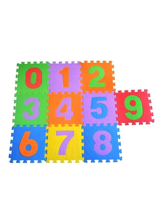 10-Piece Numbered Interlocking Mats Set 43886 30x30cm
