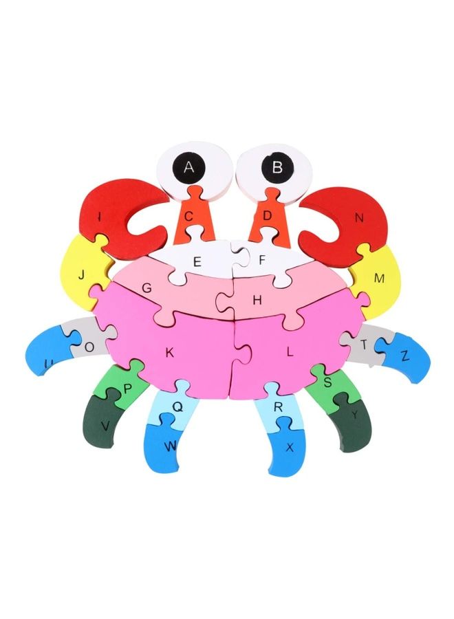 Crab Shaped Creative Wooden 26 Alphabet Puzzle Set