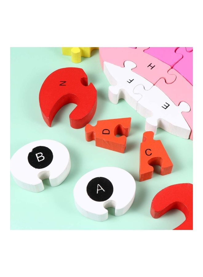 Crab Shaped Creative Wooden 26 Alphabet Puzzle Set