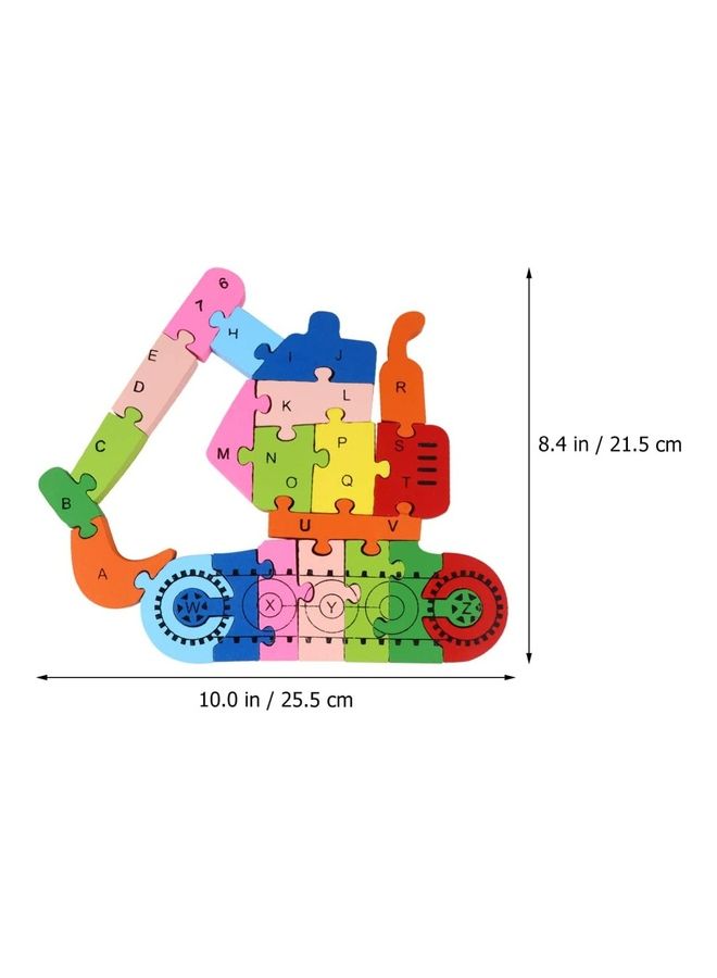Crane Shaped Creative Wooden 26 Alphabet Puzzle Set