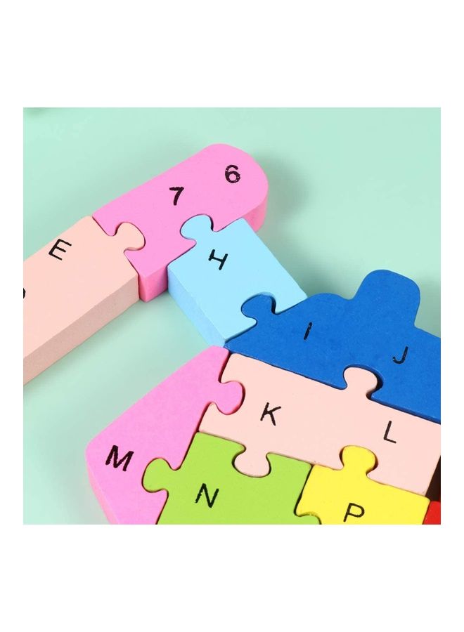Crane Shaped Creative Wooden 26 Alphabet Puzzle Set