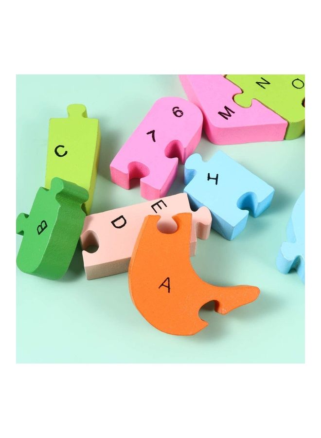Crane Shaped Creative Wooden 26 Alphabet Puzzle Set
