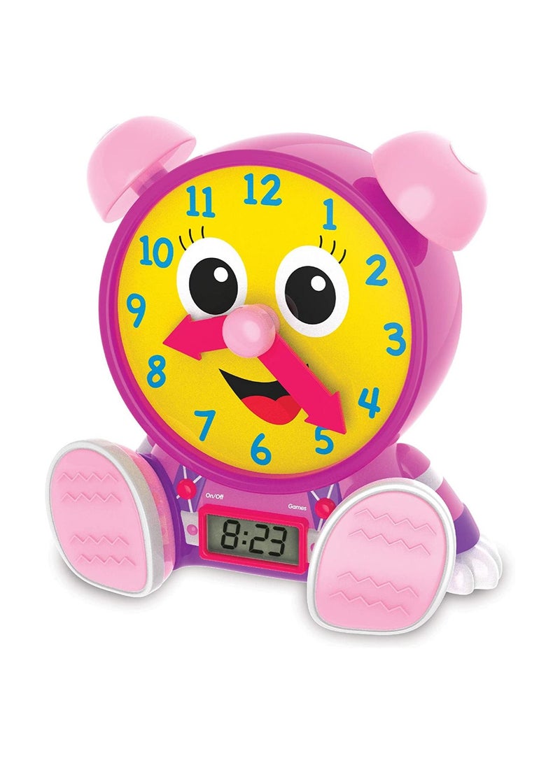The Learning Journey Telly Jr. Teaching Time Clock Pink