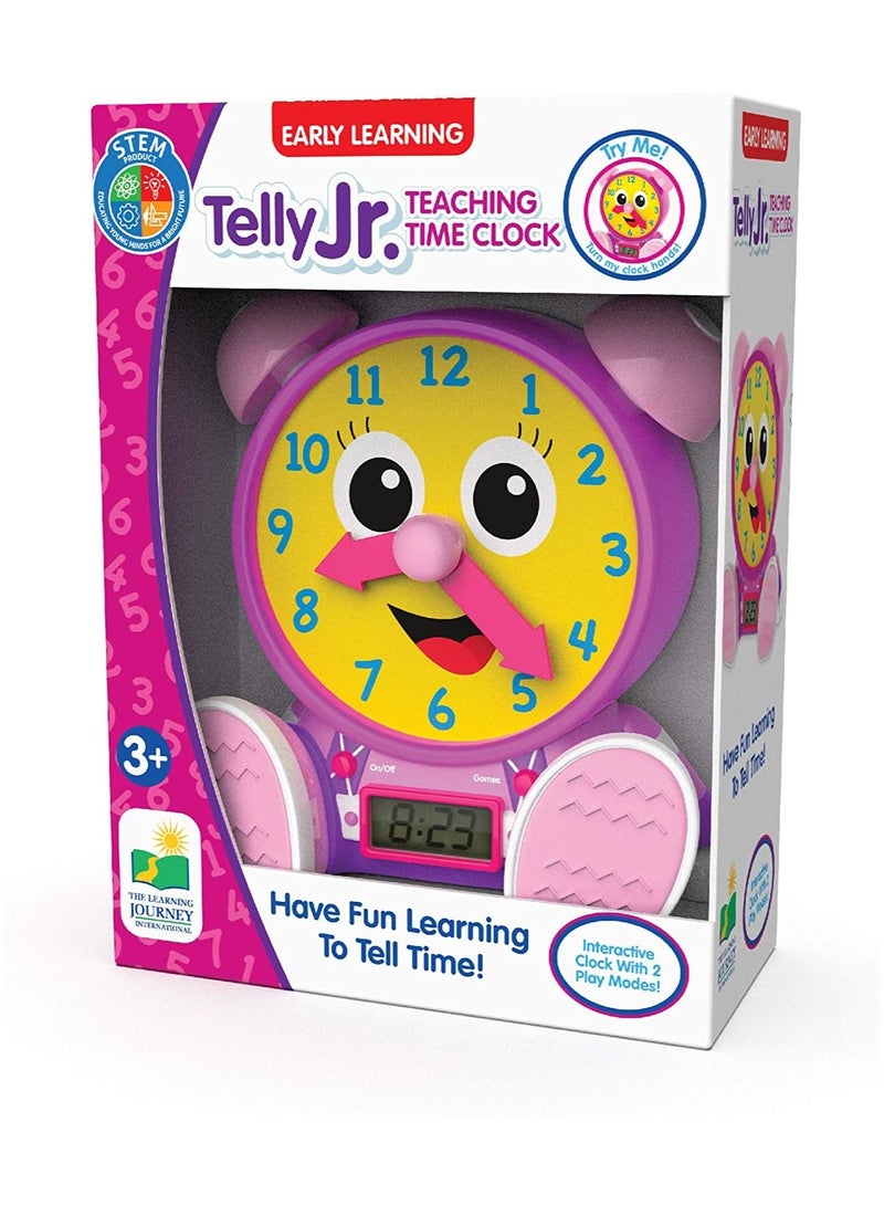 The Learning Journey Telly Jr. Teaching Time Clock Pink