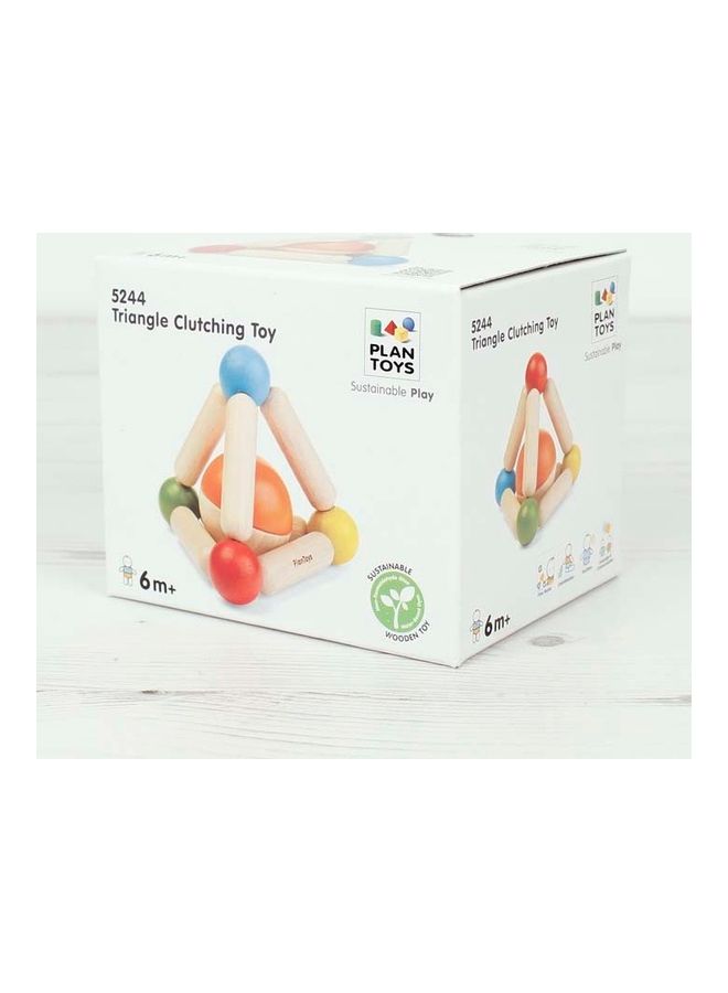 Wooden Triangle Clutching Toy 11 x 9.8 x 9cm