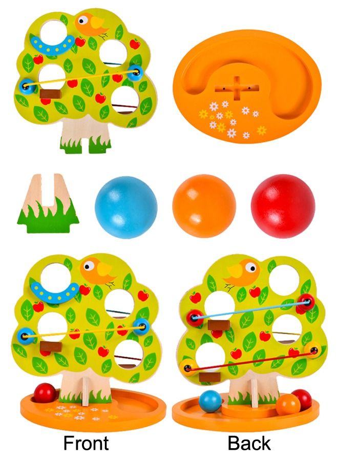 Baby Wooden Tree Shape Glider Toy Children Educational Hand-Eye Coordination