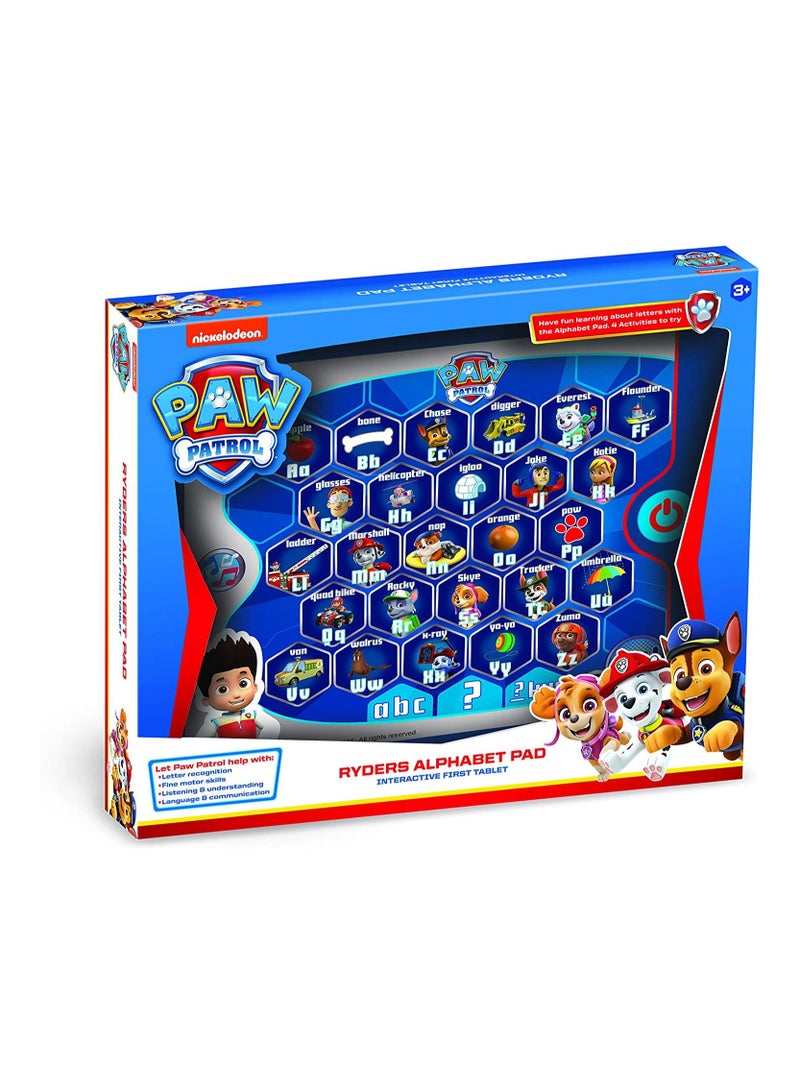 Paw Patrol Ryder's Alphabet Tablet FOBPAW02