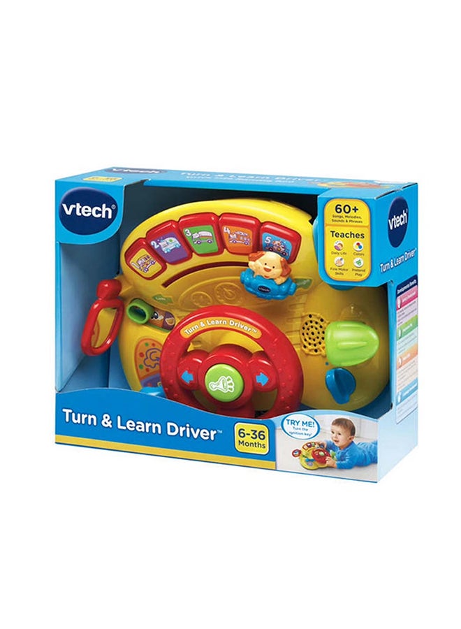 Baby Tiny Tot Driver Suitable for Children Toddler Interactive Drover Toy Featuring a Steering Wheel with Music and Light,166603 , Multi-Colour