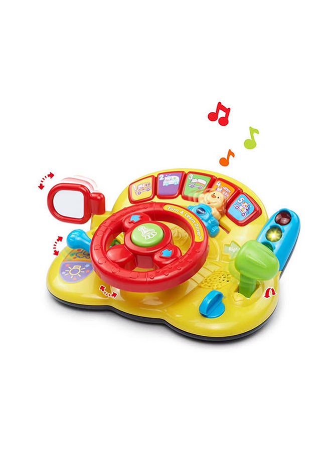 Baby Tiny Tot Driver Suitable for Children Toddler Interactive Drover Toy Featuring a Steering Wheel with Music and Light,166603 , Multi-Colour