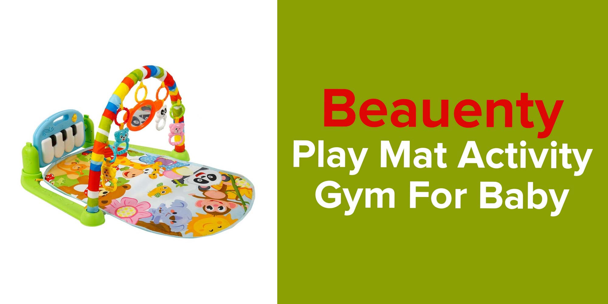 Play Mat Activity Gym for Baby- Kick and Toy With Piano 75x45x63cm