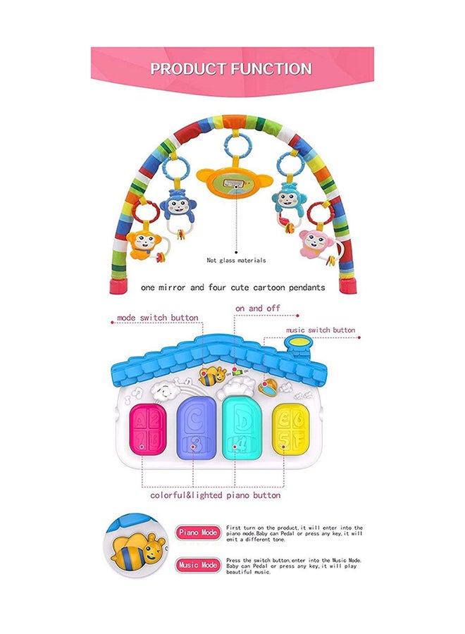 Piano Keyboard Infant Fitness Playmat With Music And Light Suitable For Baby Girl 49.5x42x8cm