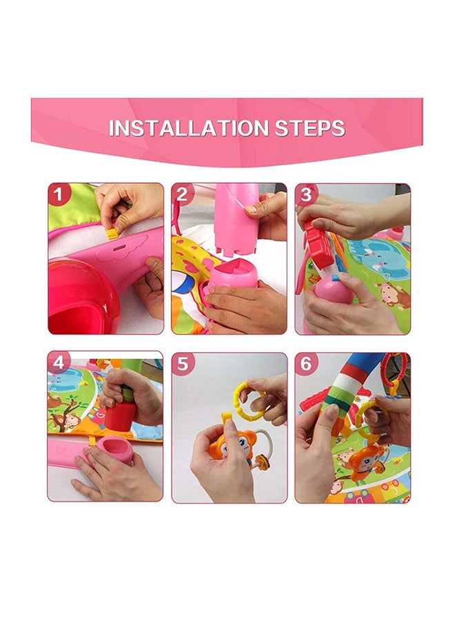 Piano Keyboard Infant Fitness Playmat With Music And Light Suitable For Baby Girl 49.5x42x8cm